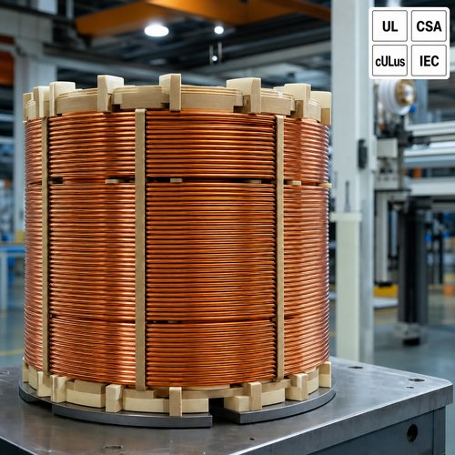 info-1-1 Copper windings of a dry-type transformer being assembled at Ryan Electric factory - copper vs aluminum transformer windings comparison